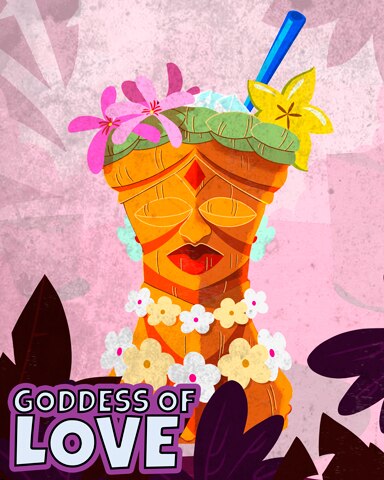 Wooden Love Goddess Badge - World Class Solitaire HD