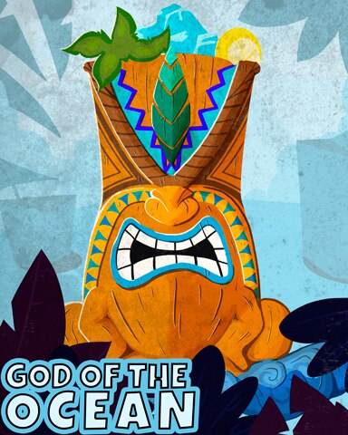 Wooden Ocean God Badge - First Class Solitaire HD
