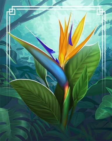Bird of Paradise Tropical Flowers Badge - Word Whomp HD