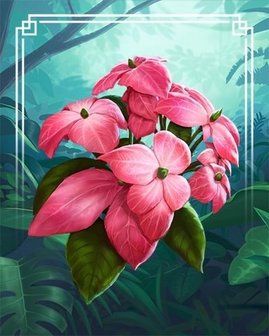 Word Whomp HD Mussaenda Tropical Flowers Badge