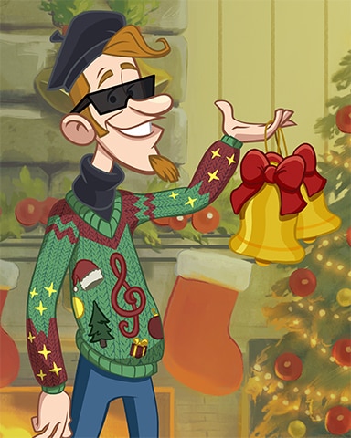 Beat Nick with Bells On Ugly Sweaters Badge