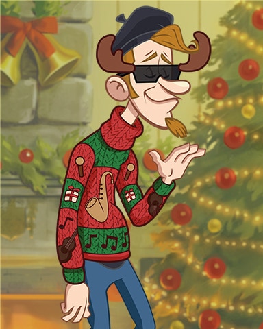 Smooth Beat Nick Ugly Sweaters Badge