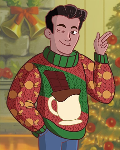 Break Time Roberto Ugly Sweaters Badge