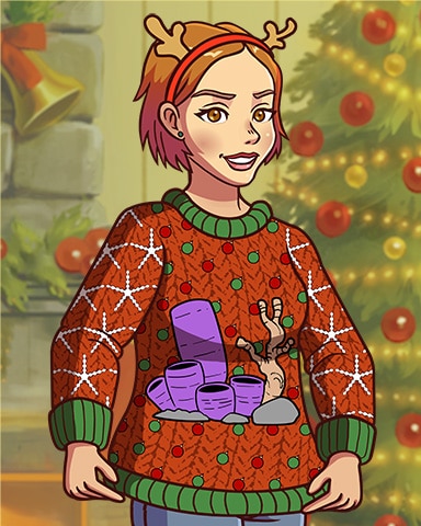 Reindeer Abby Ugly Sweaters Badge