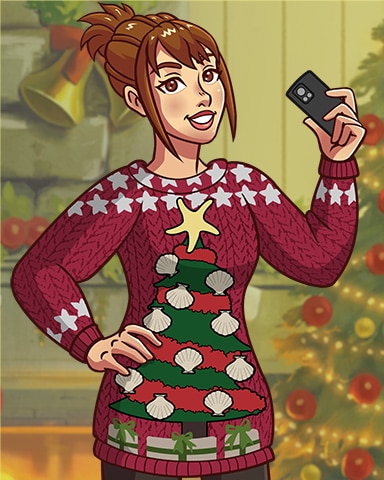 Memorable Amy Ugly Sweaters Badge