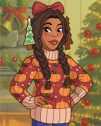 Pumpkin Nola Ugly Sweaters Badge