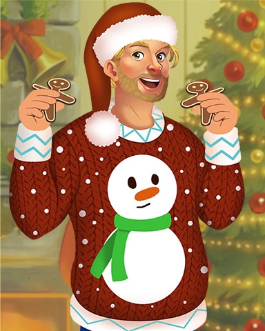 Gingerbread Nate Ugly Sweaters Badge