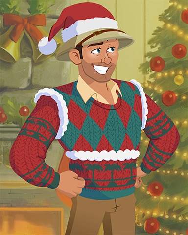 Adventurous Tex Ugly Sweaters Badge