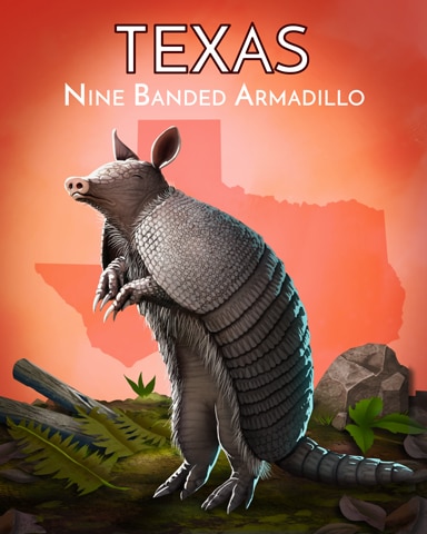 Mahjong Sanctuary Nine-Banded Armadillo Wild America Badge