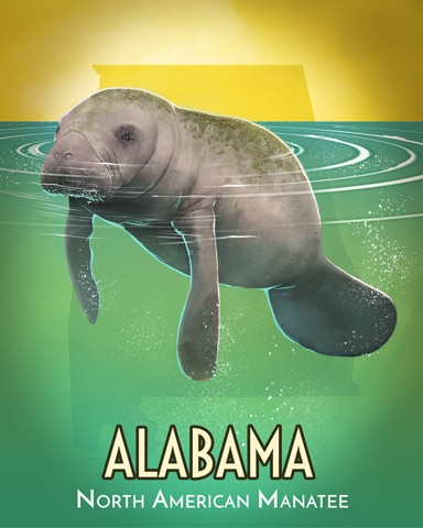 Jungle Gin HD Manatee Wild America Badge
