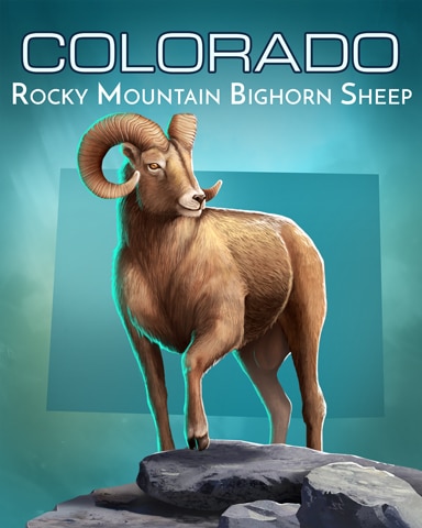 Mahjong Garden HD Rocky Mountain Bighorn Sheep Wild America Badge