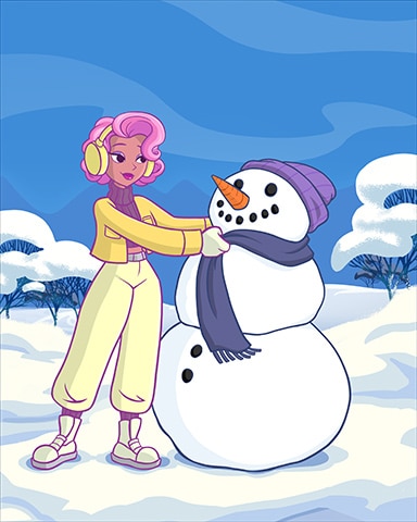 Build a Snowman Winter Activities Badge - Tri-Peaks Solitaire HD