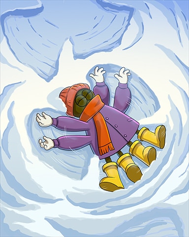 Make Snow Angels Winter Activities Badge - Payday Freecell HD