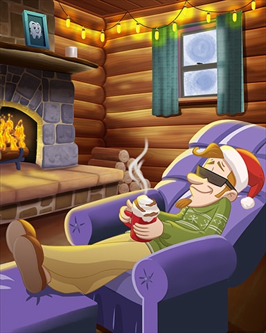 Drink Hot Chocolate Winter Activities Badge - First Class Solitaire HD