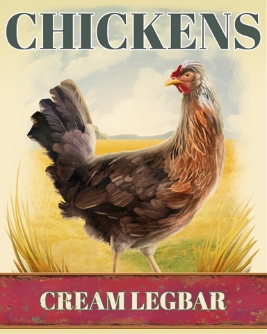 Canasta HD Cream Legbar Chickens Badge