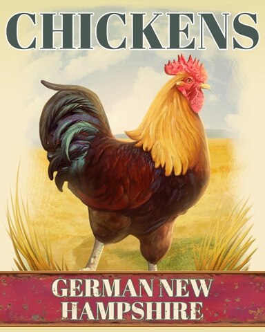 Lucky Cat Bingo German New Hampshire Chickens Badge