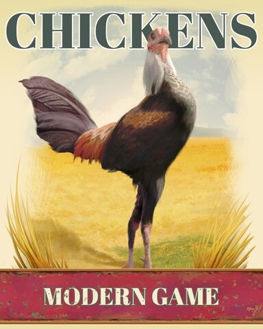 Word Whomp HD Modern Game Chickens Badge