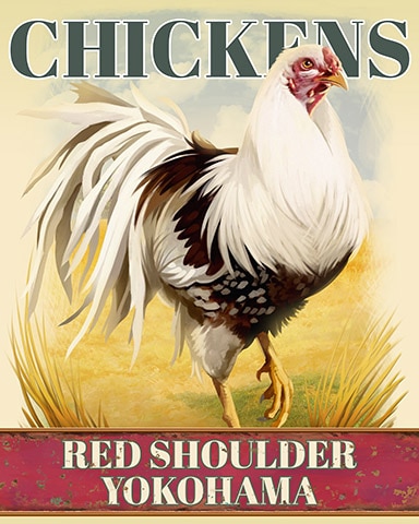 Jungle Gin HD Red Shouldered Yokohama Chickens Badge