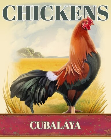 Bookworm HD Cubalaya Chickens Badge
