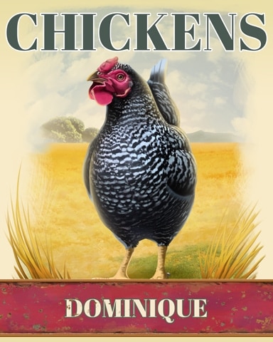 Solitaire Home Story Dominique Chickens Badge