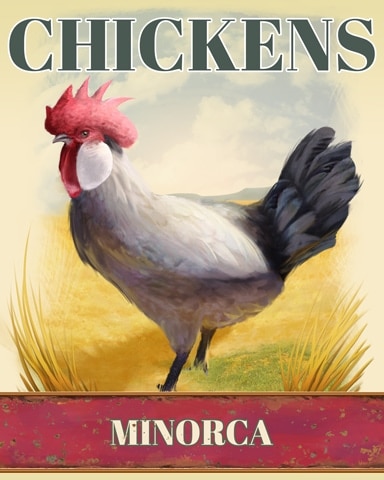 Snowbird Solitaire Minorca Chickens Badge