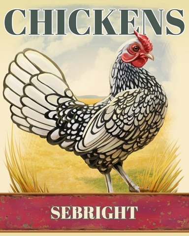 World Class Solitaire HD Sebright Chickens Badge