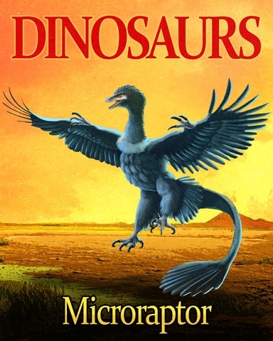 Microraptor Dinosaurs Badge