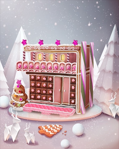 Pink Bungalow Gingerbread Badge - Tri-Peaks Solitaire HD