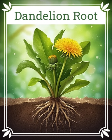 Dandelion Root Healing Herbs Badge