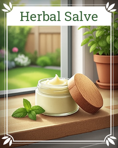 Matching Moments Herbal Salve Healing Herbs Badge
