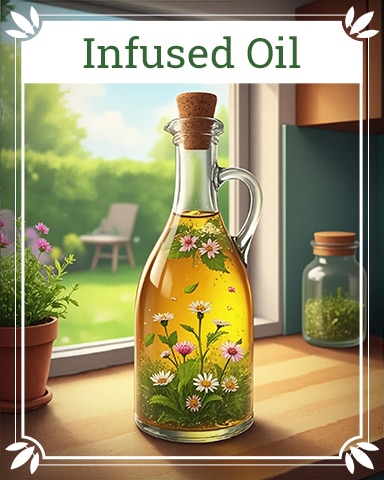 Jet Set Solitaire Infused Oil Healing Herbs Badge