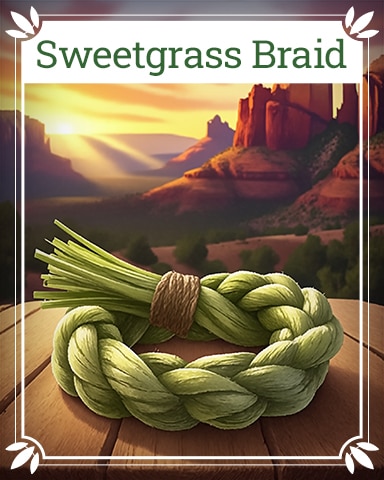 Pogo Sweet Grass Healing Herbs Badge