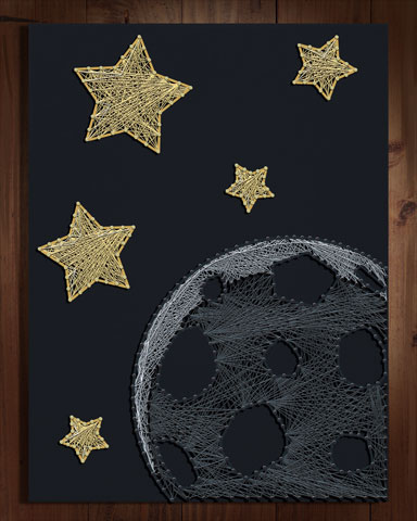 Snowbird Solitaire Starry Night Nail and String Art Badge