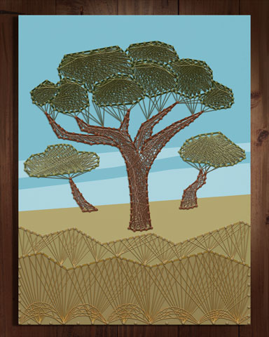 Jungle Gin HD Dry Landscape Nail and String Art Badge