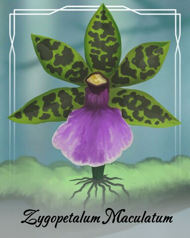 Spades HD Zygopetalum Maculatum Orchid Badge