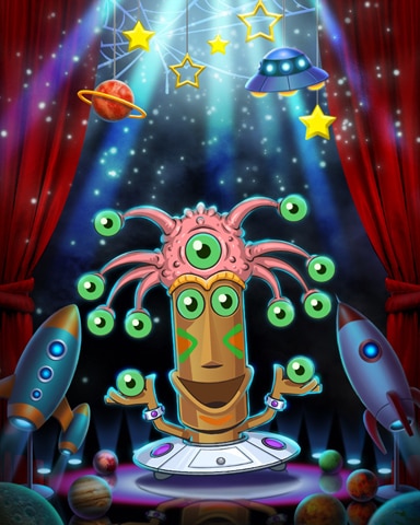 Pogo Jungle Gin HD Tiki Alien Costume Badge