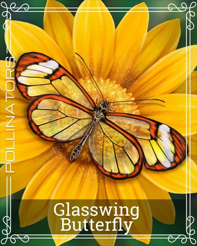 Pogo Glasswing Butterfly Pollinators Badge