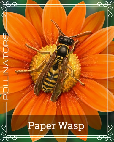 Pogo Paper Wasp Pollinators Badge