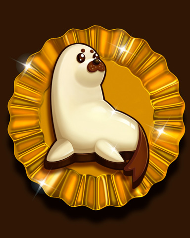 Mahjong Safari HD White Choco Seal Badge