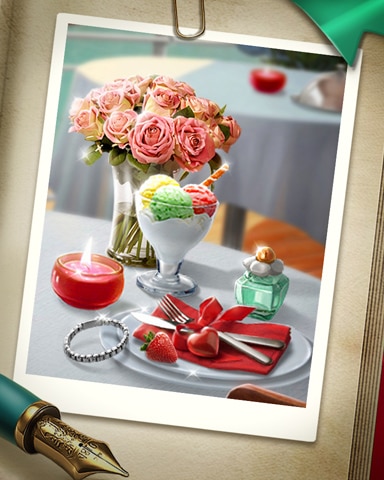 Claire Hart: Secret in the Shadows Romantic Dinner Badge