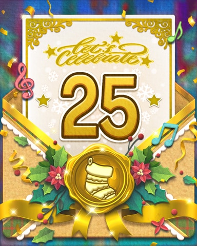 Joyful Holiday 25 Badge - World Class Solitaire HD