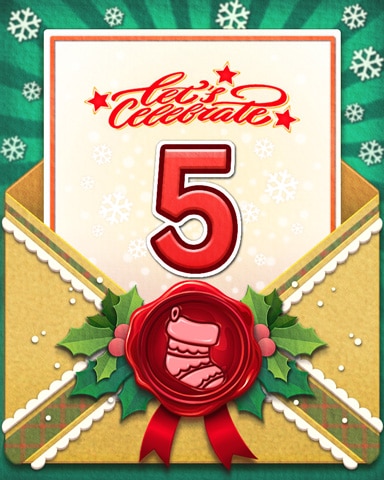 Joyful Holiday 5 Badge - Word Whomp HD