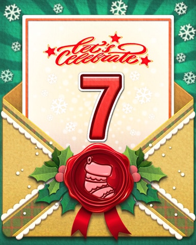 Joyful Holiday 7 Badge - Poppit! Bingo