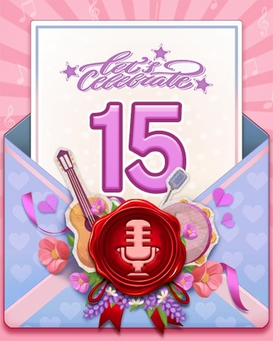 Private Concert Celebration 15 Badge - Garden Blast