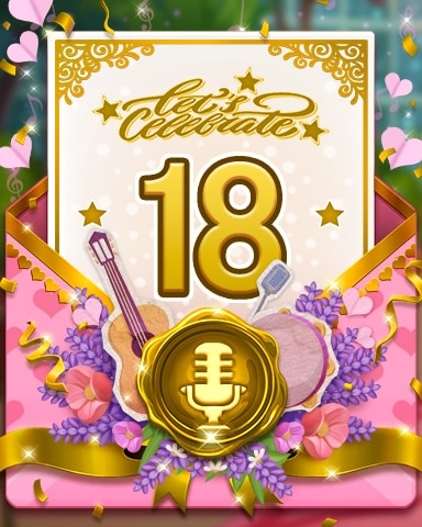 Private Concert Celebration 18 Badge - World Class Solitaire HD