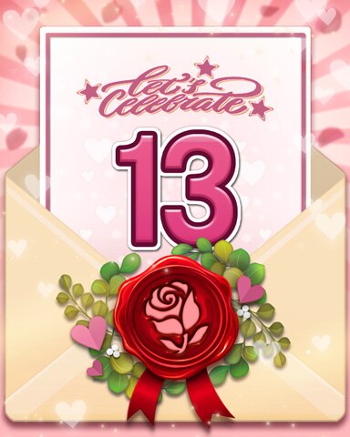 Venice Valentine 13 Badge - Poppit! Party