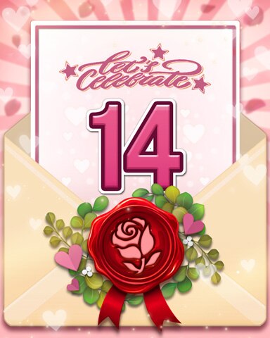 Venice Valentine 14 Badge - Bejeweled Stars