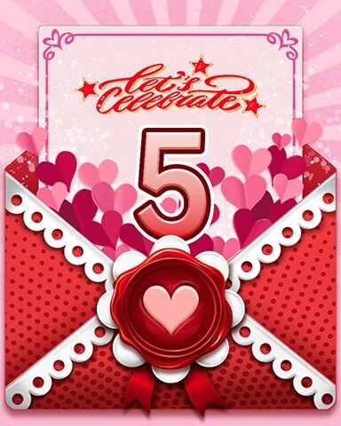 Love's Aflutter 5 Badge - Solitaire Blitz