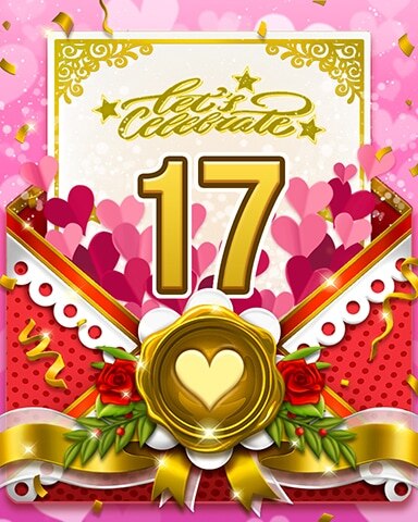 Love's Aflutter 17 Badge - Pogo Slots