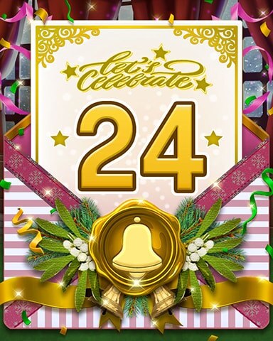 Holiday Ball 24 Badge - Mahjong Sanctuary